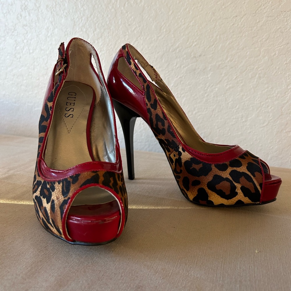 ‼️‼️SOLD‼️‼️ Guess Cheetah Print High Heels